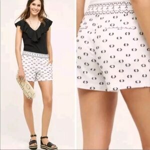 Anthropologie Hei Hei Lexie Black White Shorts NWT